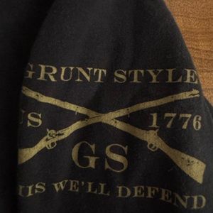 Black Grunt Style zip up hoodie mens size small. Originally $50